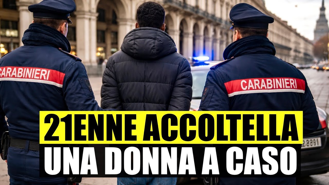 TERRORE A TORINO: 21ENNE ACCOLTELLA DONNA A CASO AL COLLO. ARRESTATO UN MAROCCHINO