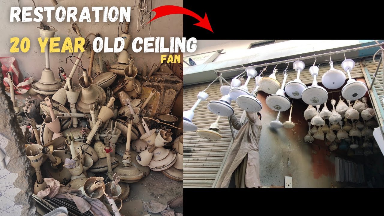 Restoration 20 Year Old Ceiling Fan | Paint on Ceiling Fan | Old Fan Restoration | Fan Repairing