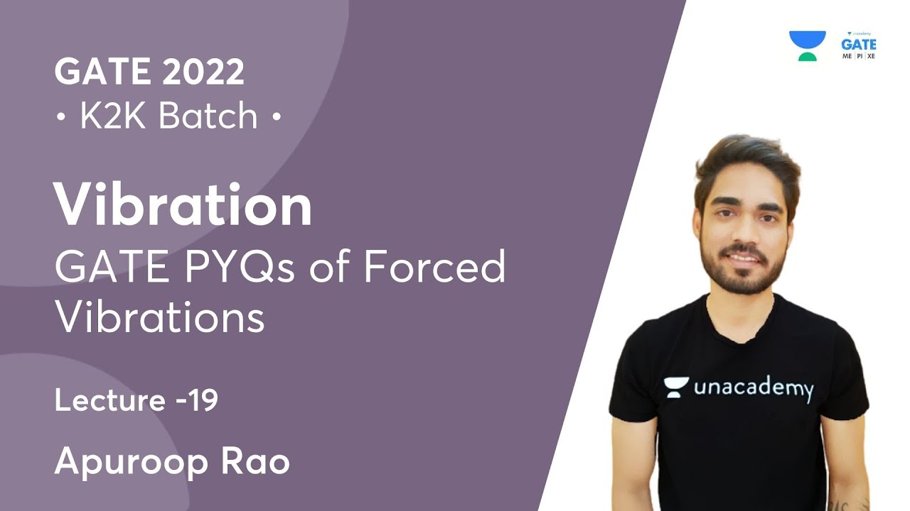 GATE PYQs of Forced Vibrations | L19  | Vibration I K2K Batch  | Apuroop Rao
