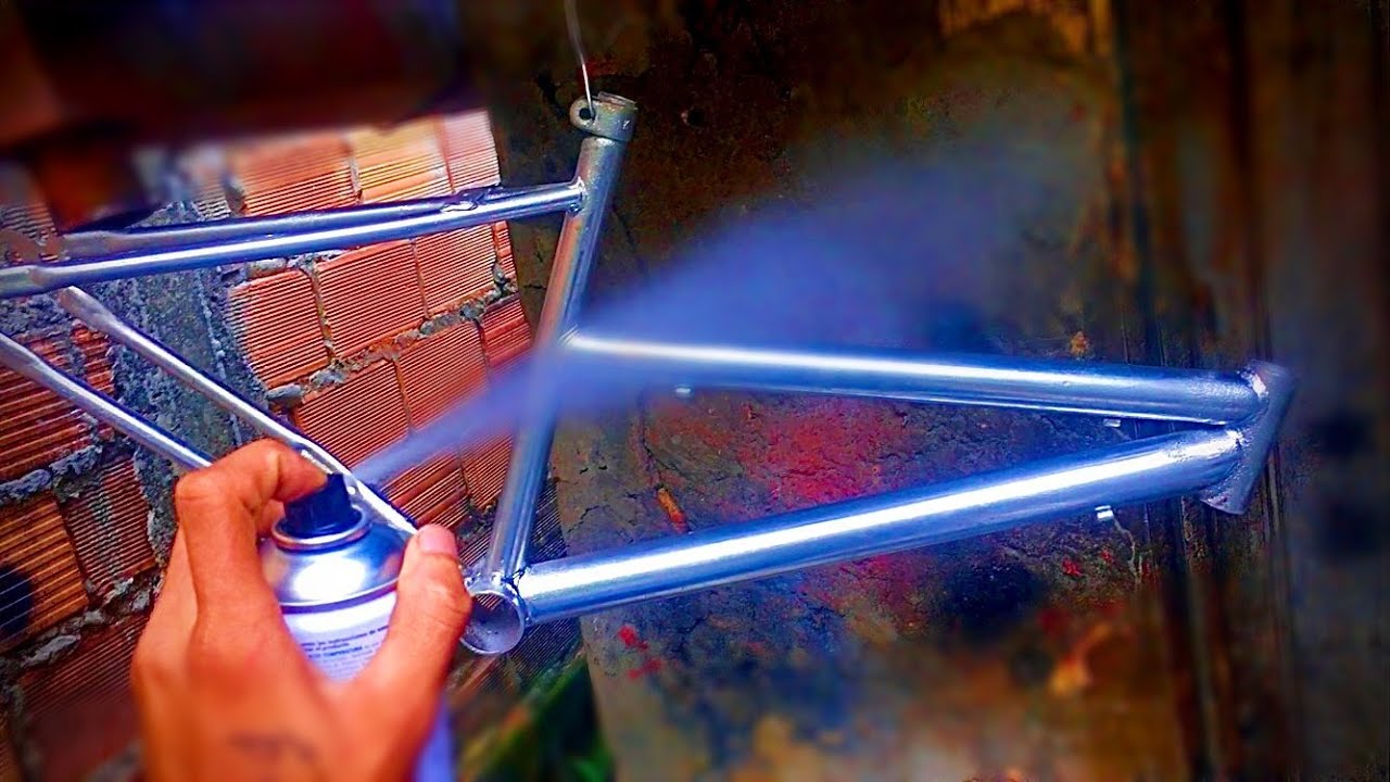 Passo a passo  como pintar bicicleta com spray em casa fácil