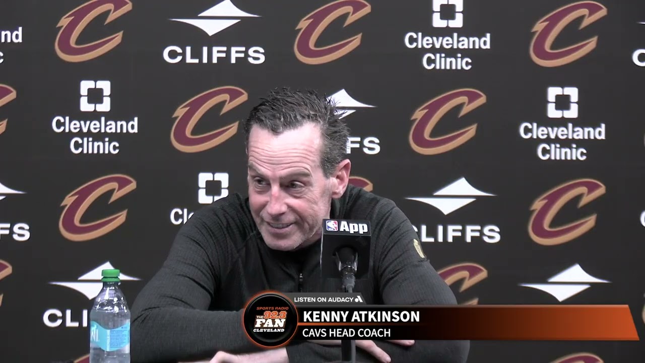 Kenny Atkinson reacts to the Cavs 115-101 win over the 76ers and James Harden reaching 29,000 points