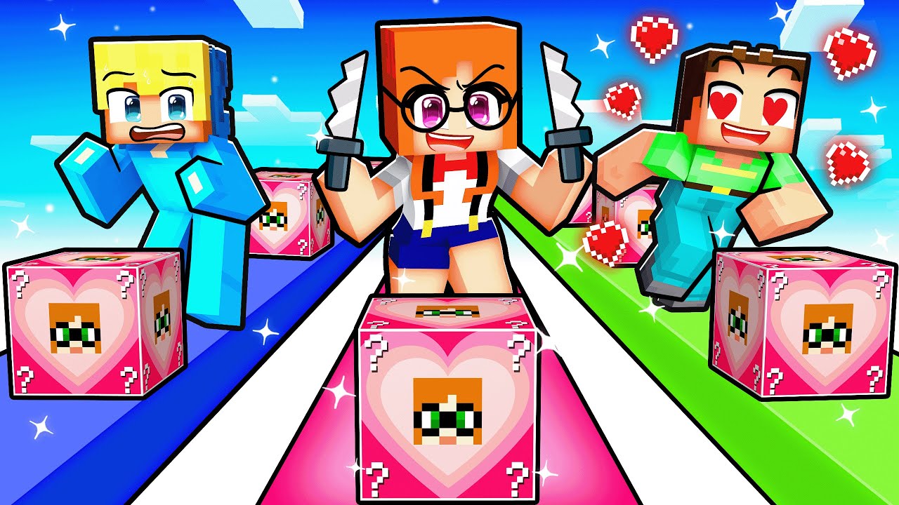 Spiele NIEMALS mit VERRÜCKTEN FAN MÄDCHEN LUCKY BLOCK RENNEN in Minecraft!