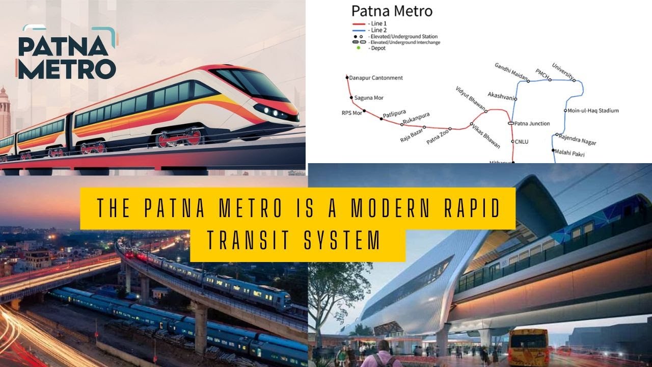 The Patna Metro is a modern rapid transit #bihar #biharnews #patnametroupdate
