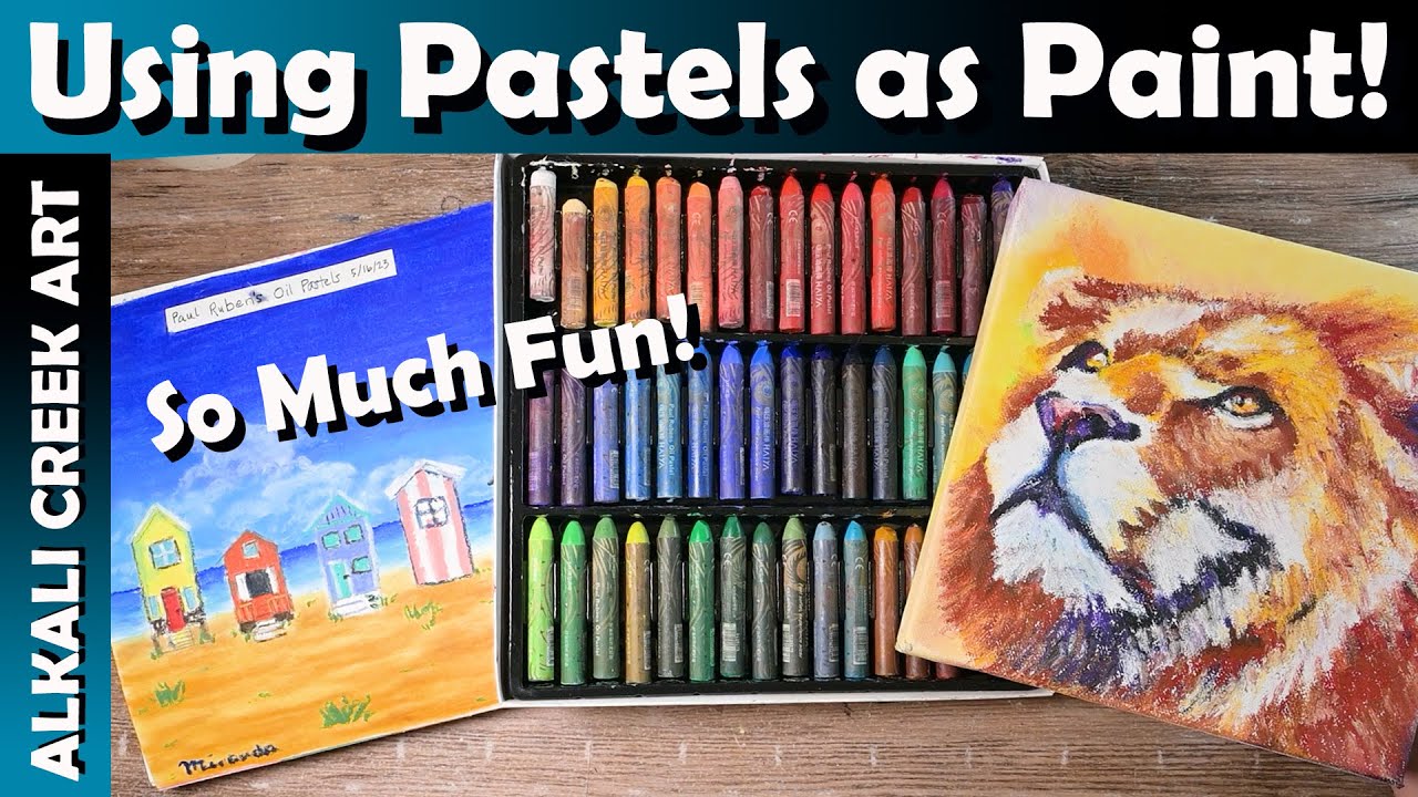 Trying the NEW Version of Paul Rubens Oil Pastels and Using Them Like Paint!  HAIYA Oil Pastels