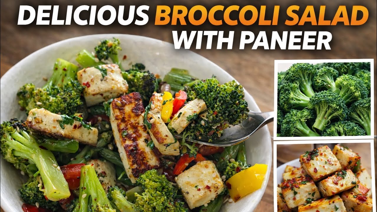 Easy Broccoli Salad Recipe | Healthy Broccoli Salad Recipe | High Protein Broccoli Salad Recipe 😋