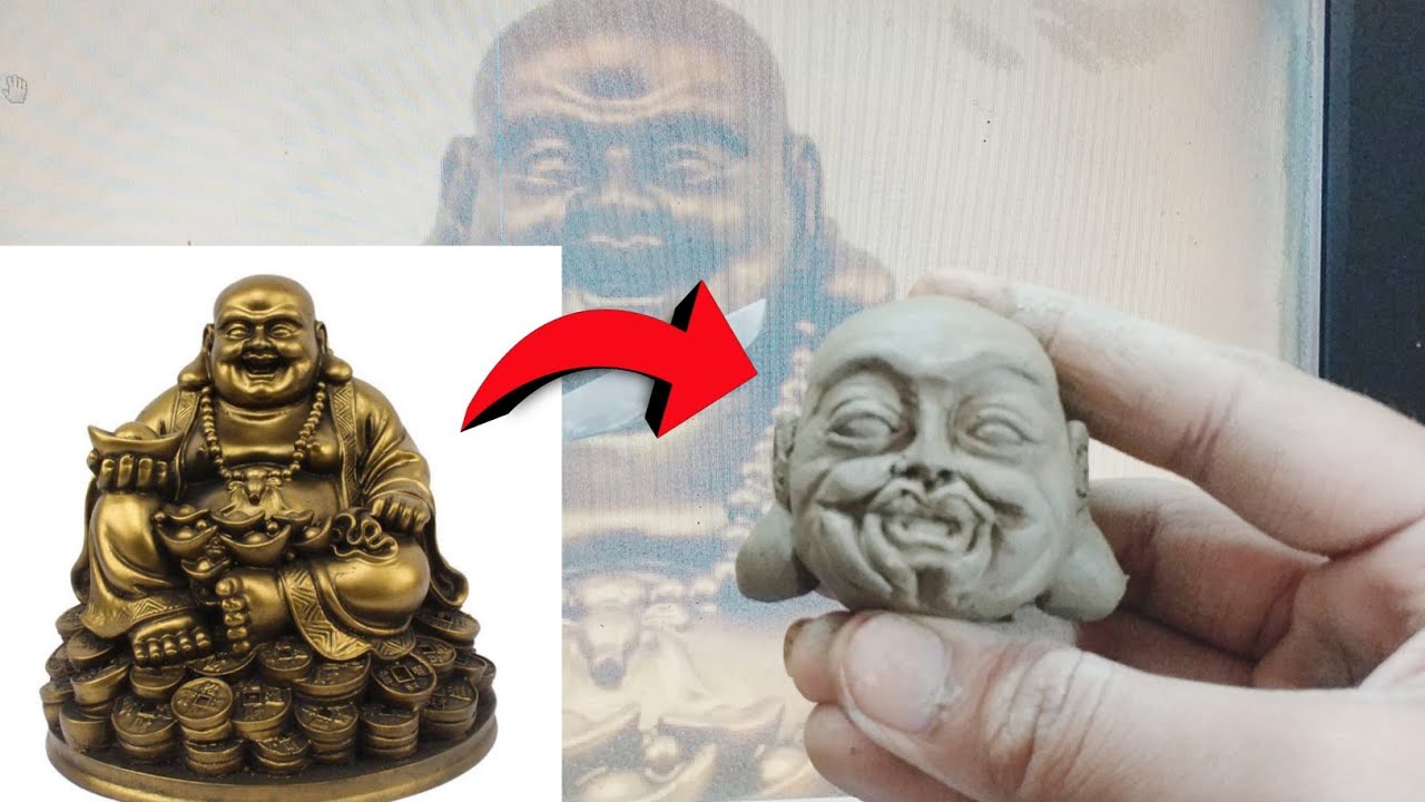 how to make laughing buddha with clay //laughing buddha//clay art