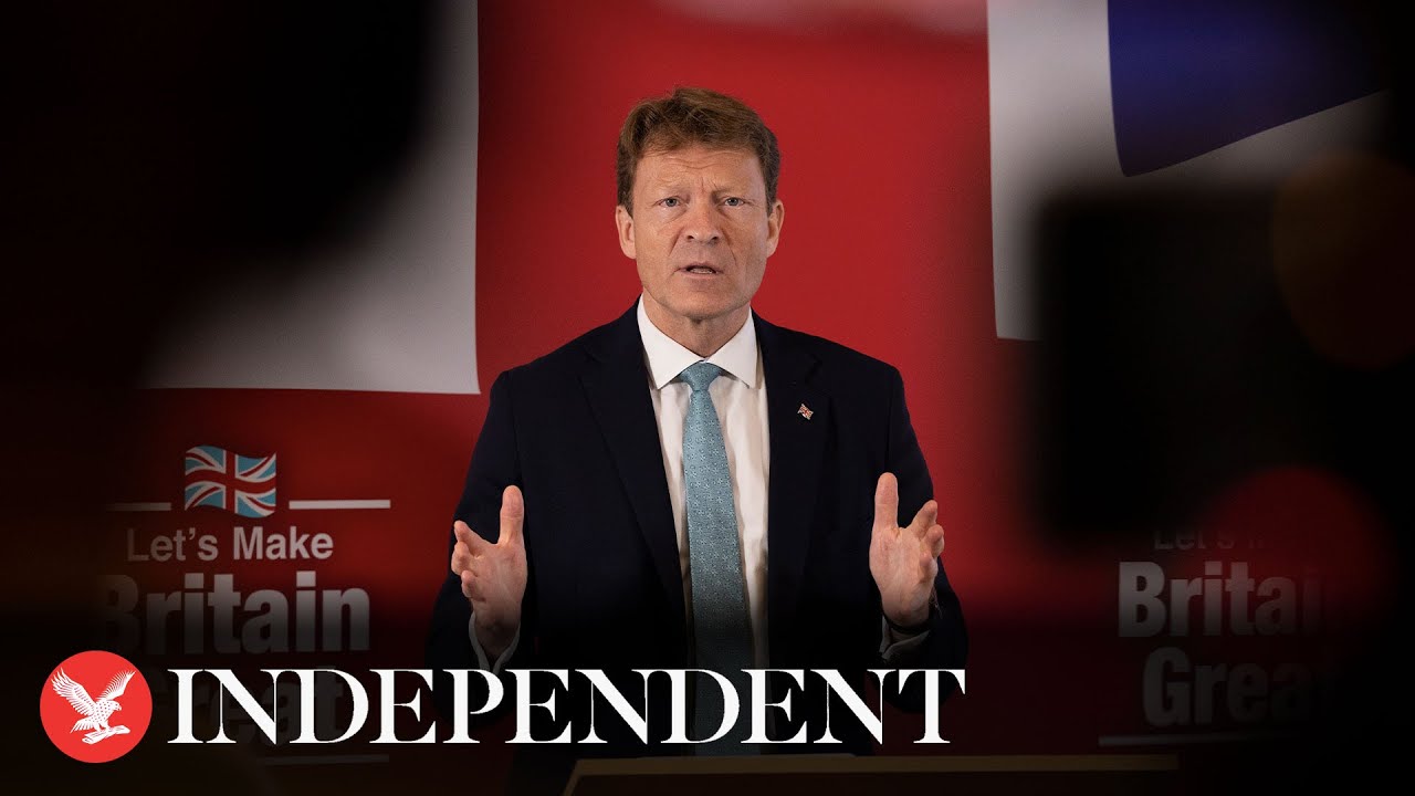 Live: Reform UK leader Richard Tice holds news conference ahead of 2024 elections
