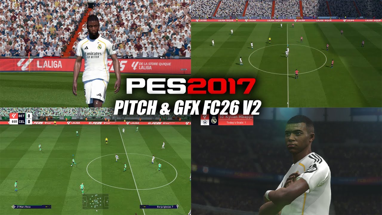 PES 2017 | НОВОЕ ПОЛЕ И ГРАФИКА FC 26 V2 ОТ O.G