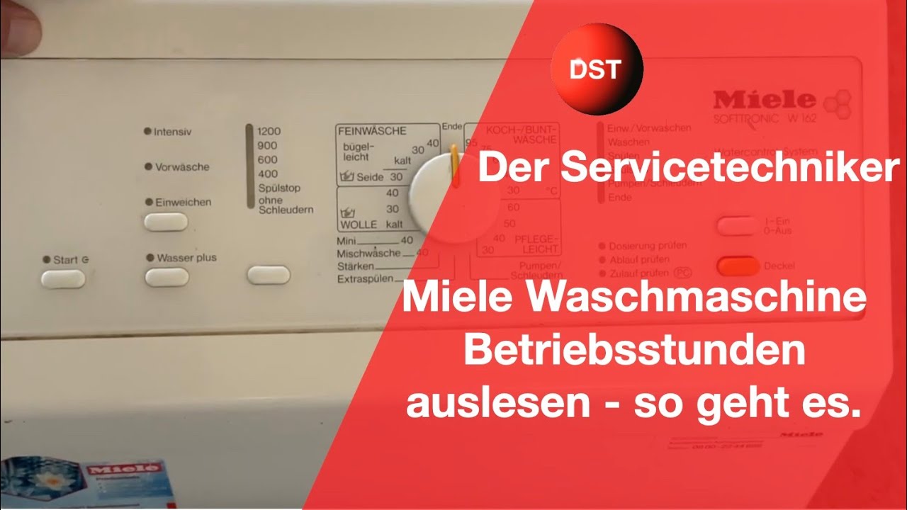Miele Waschmaschine Betriebsstunden auslesen - so geht es.