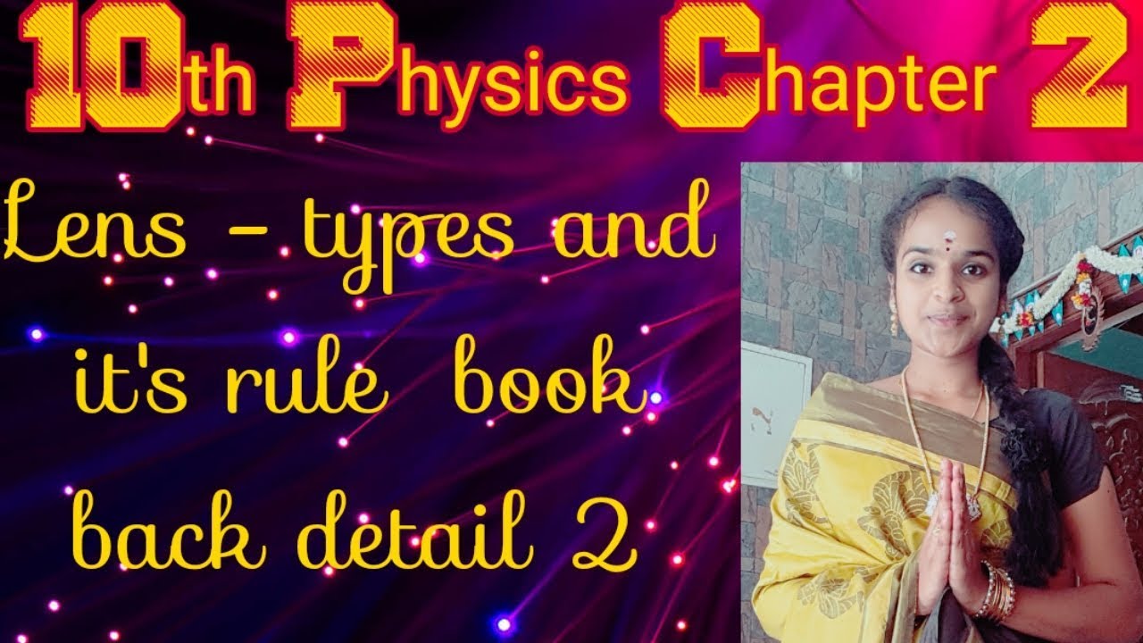 Lenses and it's types,rules for obtaining image by convex and concave lens or book back detail 2