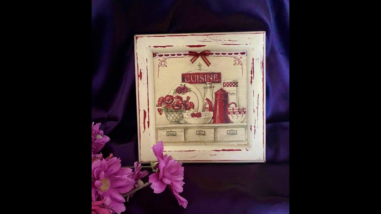 DIY Decoupage and Ageing on frame - ΝΤΕΚΟΥΠΑΖ ΚΑΙ ΠΑΛΑΙΩΣΗ  ΣΕ ΚΑΔΡΟ (Για Αρχάριους)