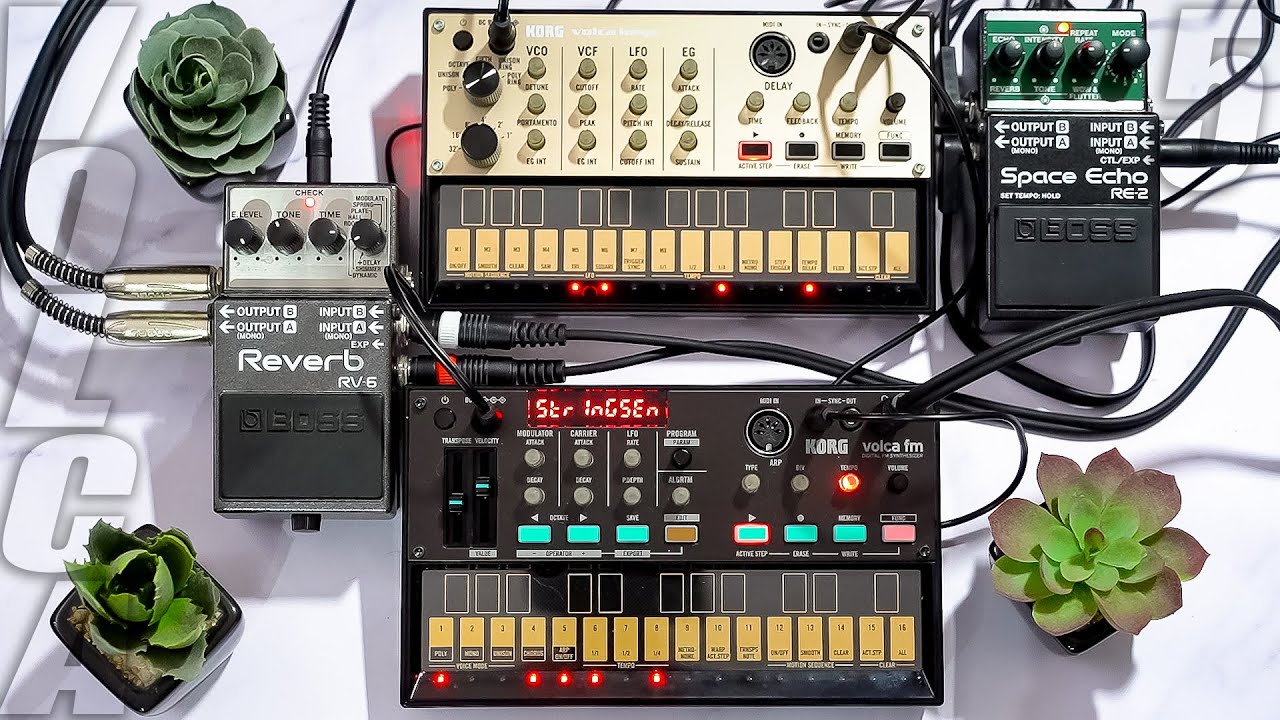 KORG Volca Ambient Jam // Volca Keys + FM || [Boss RE-2 Space Echo + RV-6 Reverb]