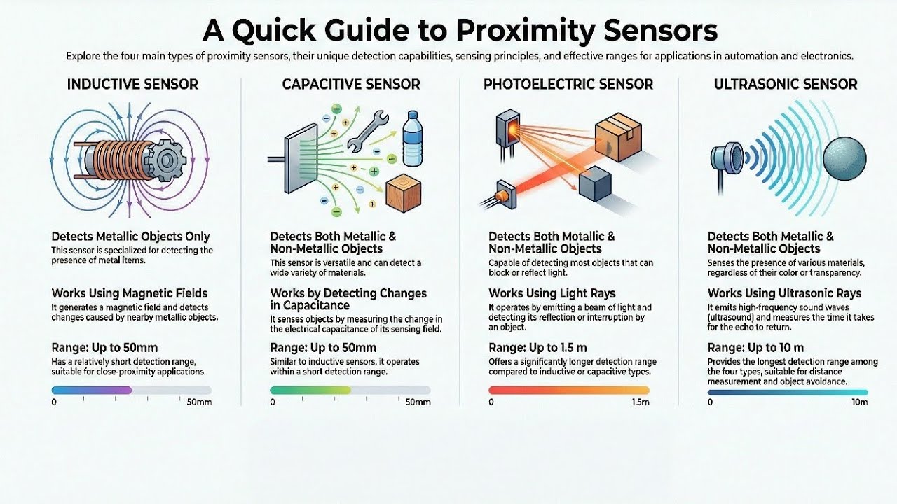 Proximity Sensors – Types, Working Principle & Applications