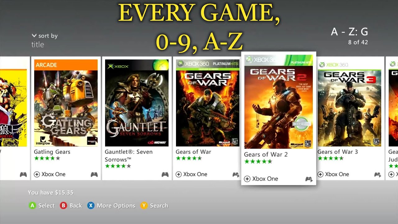 The Entire Xbox 360 Marketplace, 24 Hours Before Shutdown