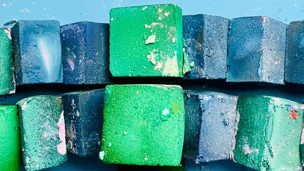 Dusty-soft blocks of reformed gym chalk
