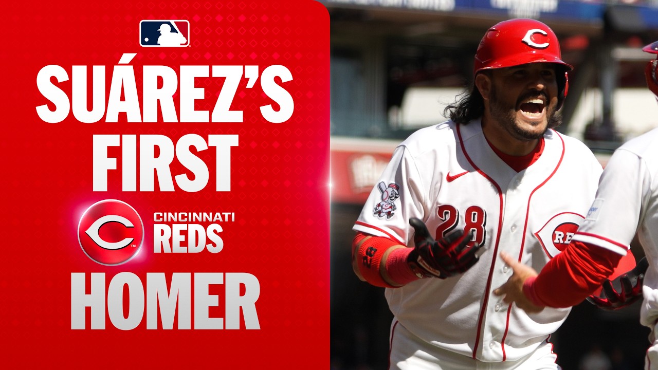 Go-ahead Geno! Eugenio Su&aacute;rez's 1st home run of the season for the Cincinnati Reds is LONG gone ! 🫶