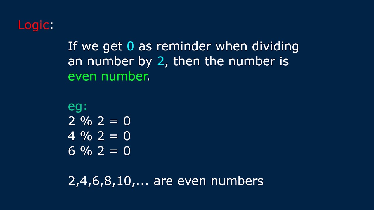 C program to check an number is odd or even number