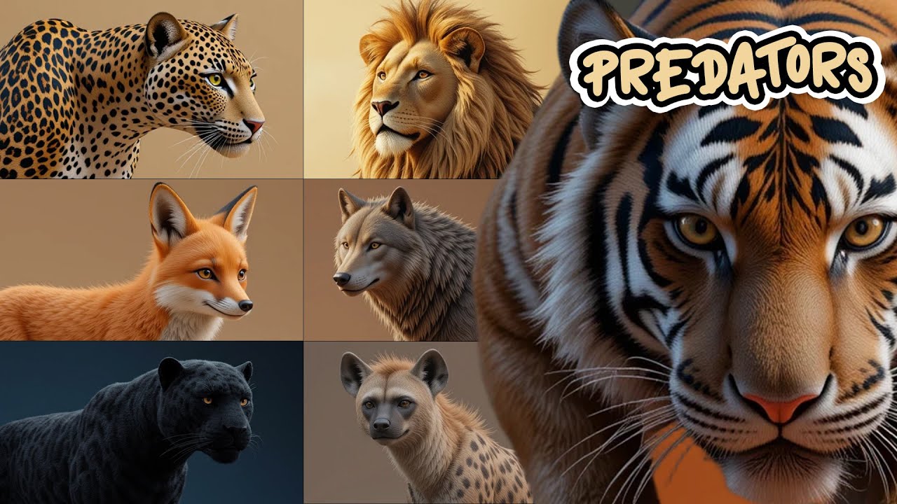 Animal Sounds Song - Predator Animals | Learn Carnivorous Animal Names and Sounds for Kids
