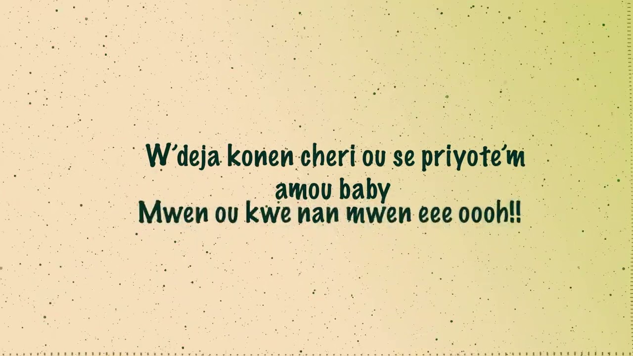 Mwen vle al avèw (Official Lyrics Video)