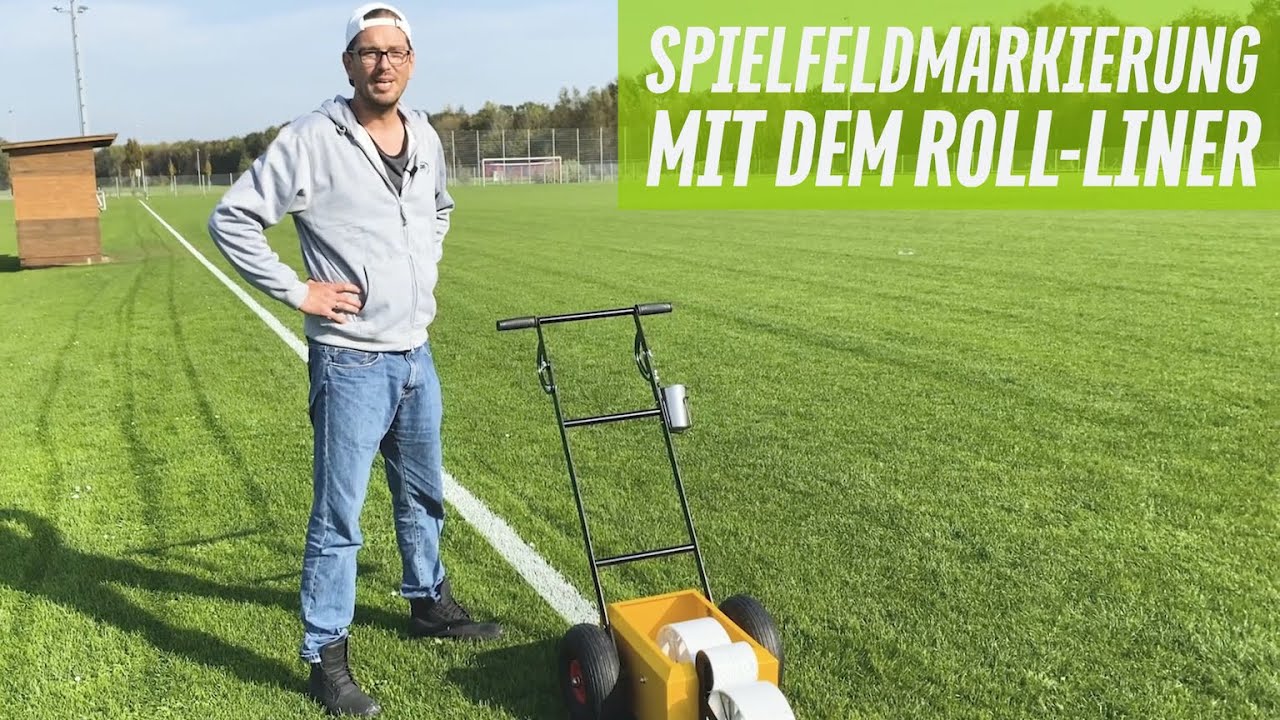 Spielfeldmarkierung mit dem Roll-Liner