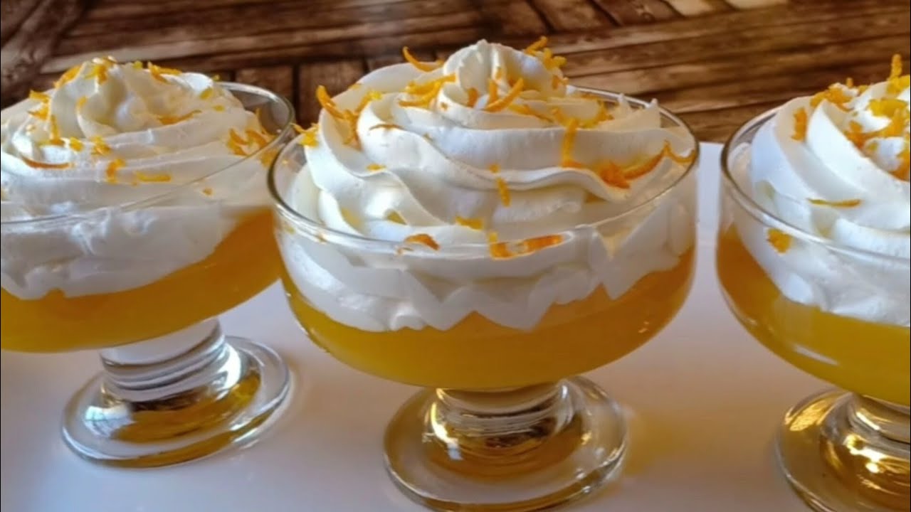 تحلية بذوق البرتقال بدون بيض بنتها تفوق الخيال😍😍😍