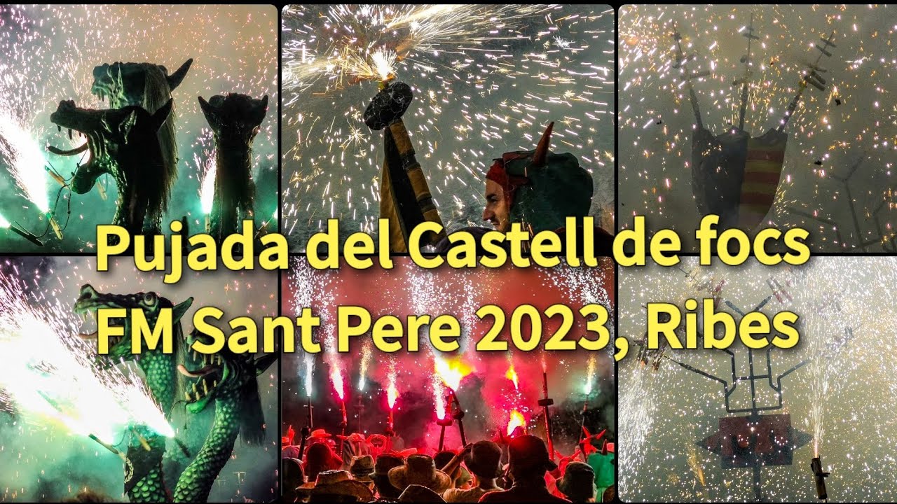 Pujada del Castell de focs, FM Sant Pere, Ribes 2023
