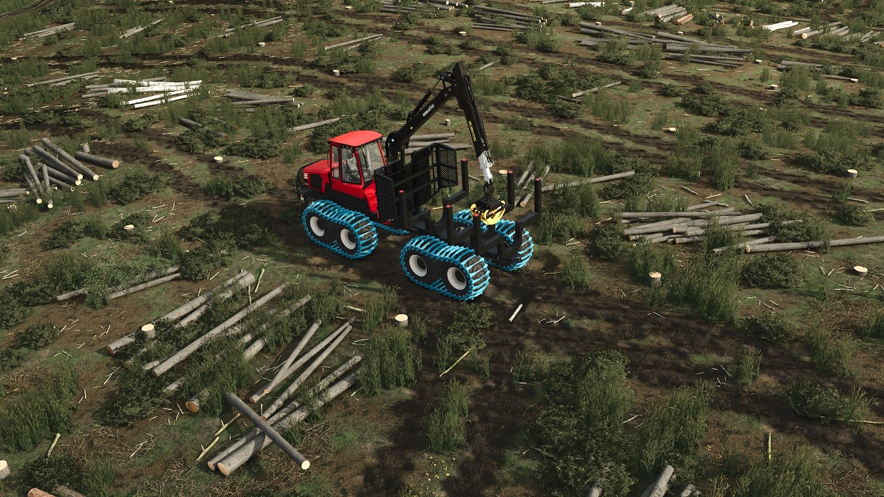 Trees still to cut but starting the forwarding | S5 E4 | Multiplayer Monday | Holmåkra Forestry