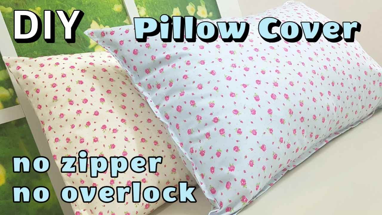 지퍼 오버록없이 베개커버만들기 2가지 방법/Two ways to make a pillow cover without zipper and overlock/pillow pocket