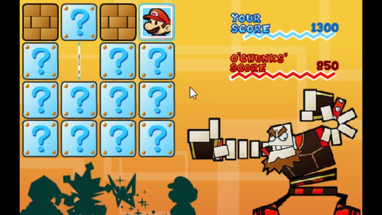 Super Paper Mario Memory Match Full Game