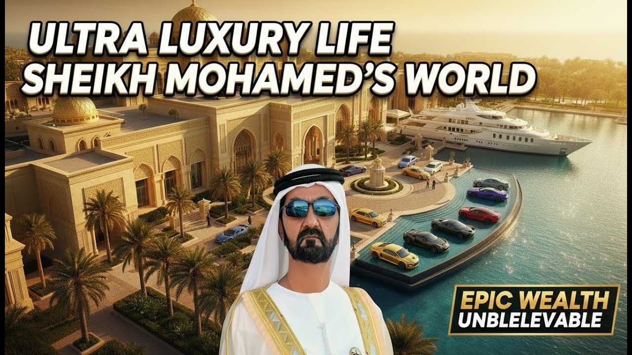 “Inside Sheikh Mohammed’s $18 Billion Empire: Palaces, Yachts & Luxury Beyond Imagination”