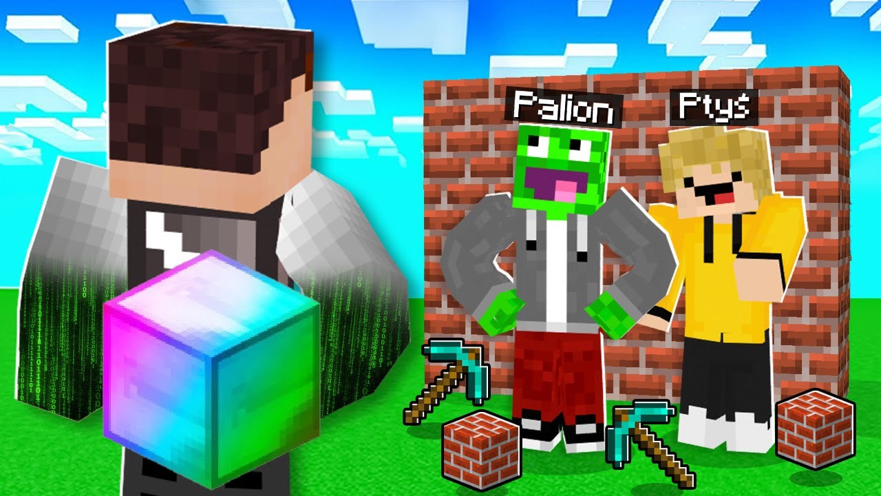UDAJE NOOBA w BUDOWANIU BAZY a POTEM UŻYWAM NIELEGALNYCH BLOKÓW w Minecraft! 😱