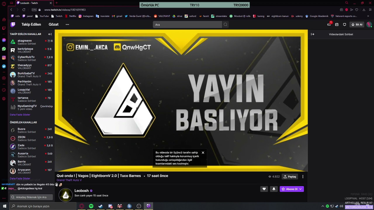 Just Chatting & Teresa Eightborn V2 | 27.04.2021 | Yayın Tekrarı