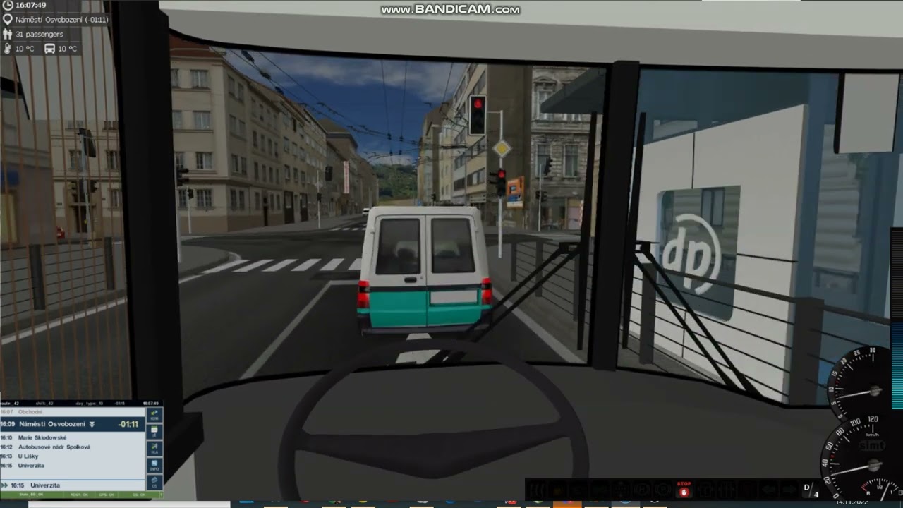 (SimtSimulator) Управляю автобусом Solaris Urbino 18, маршрут 42