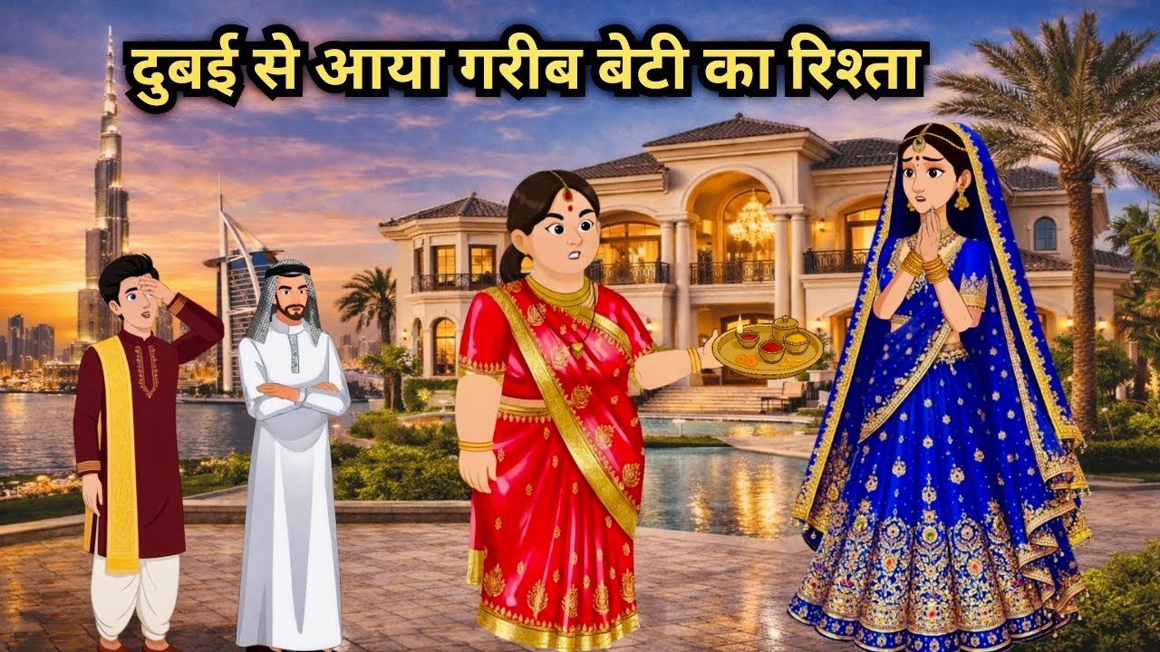 दुबई से आया गरीब बेटी का रिश्ता | Hindi Story | Cartoon Story | Hindi Kahaniya 