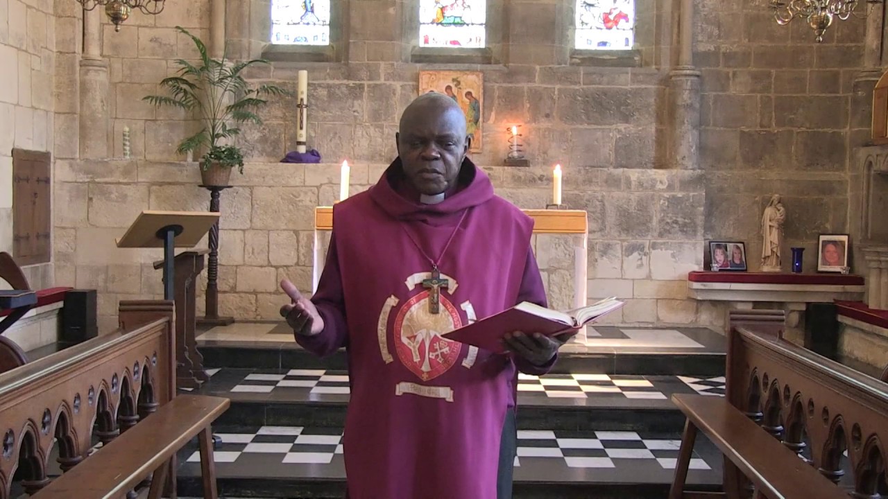 The Archbishop of York prays the Lord's Prayer