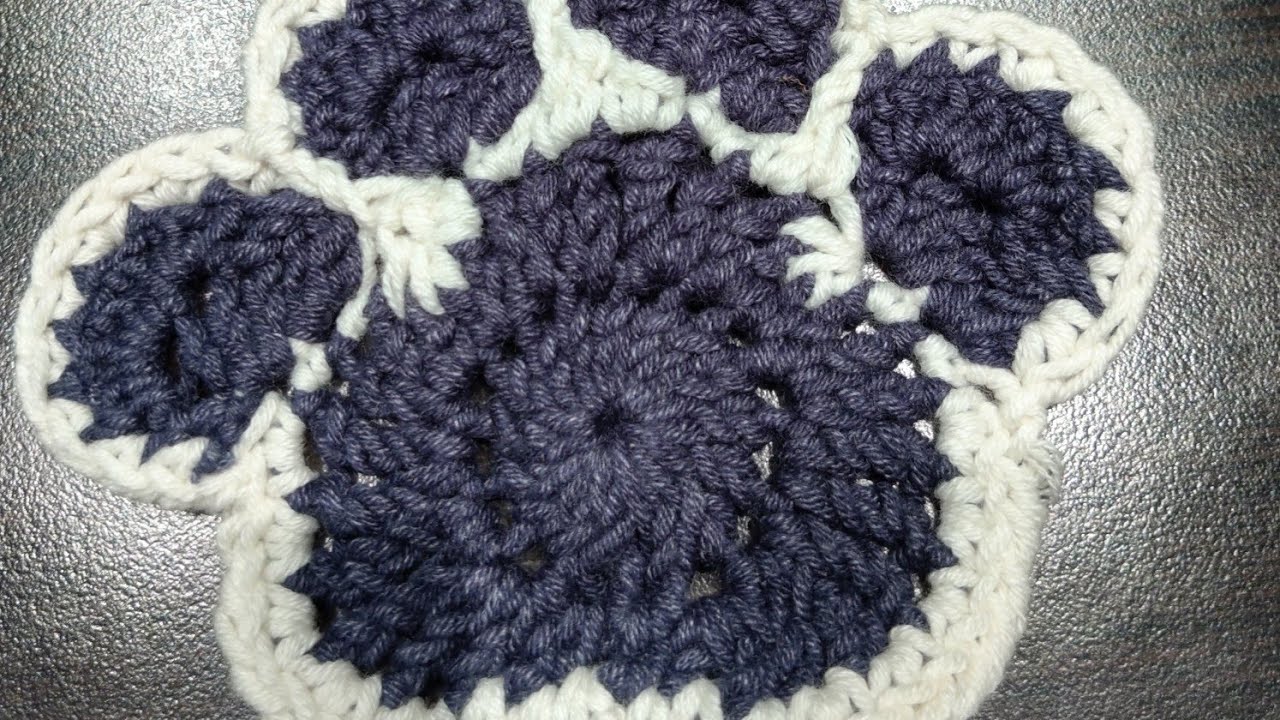 How to crochet a paw coaster / pattern