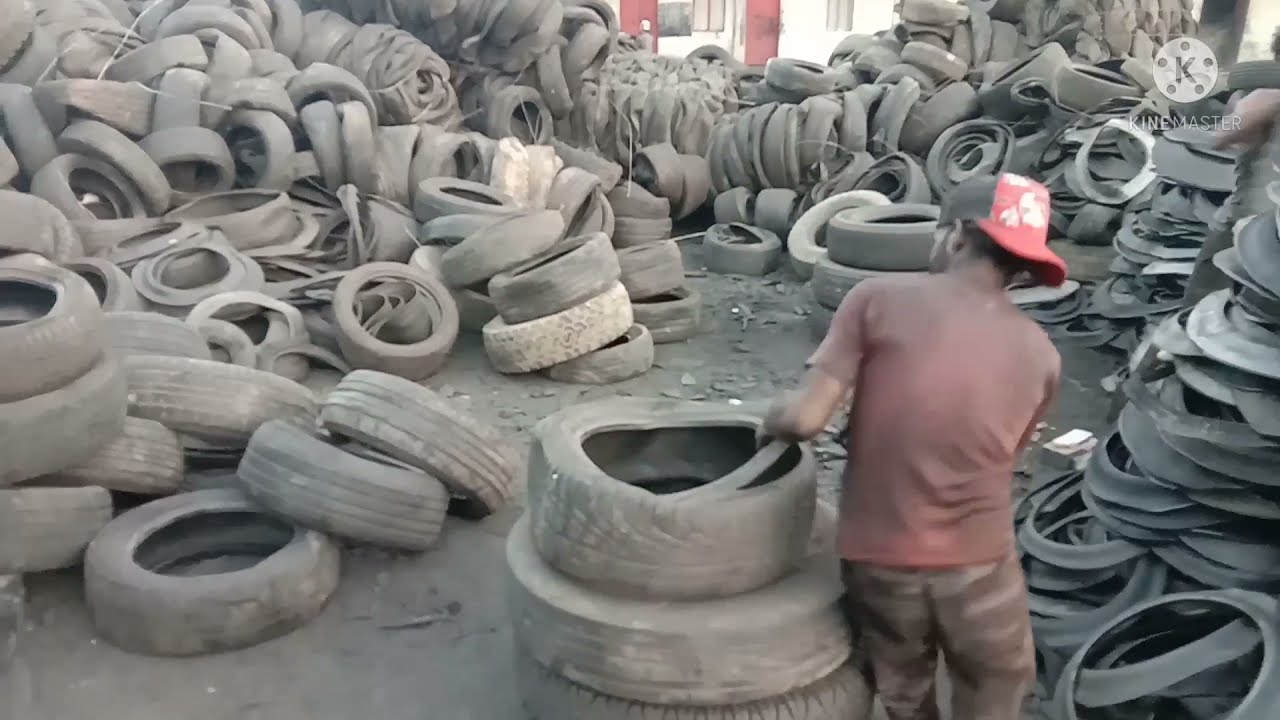 old tyres का क्या करते हैं पुराने टायर का ।  restoration of old tyre l recycling old tyre