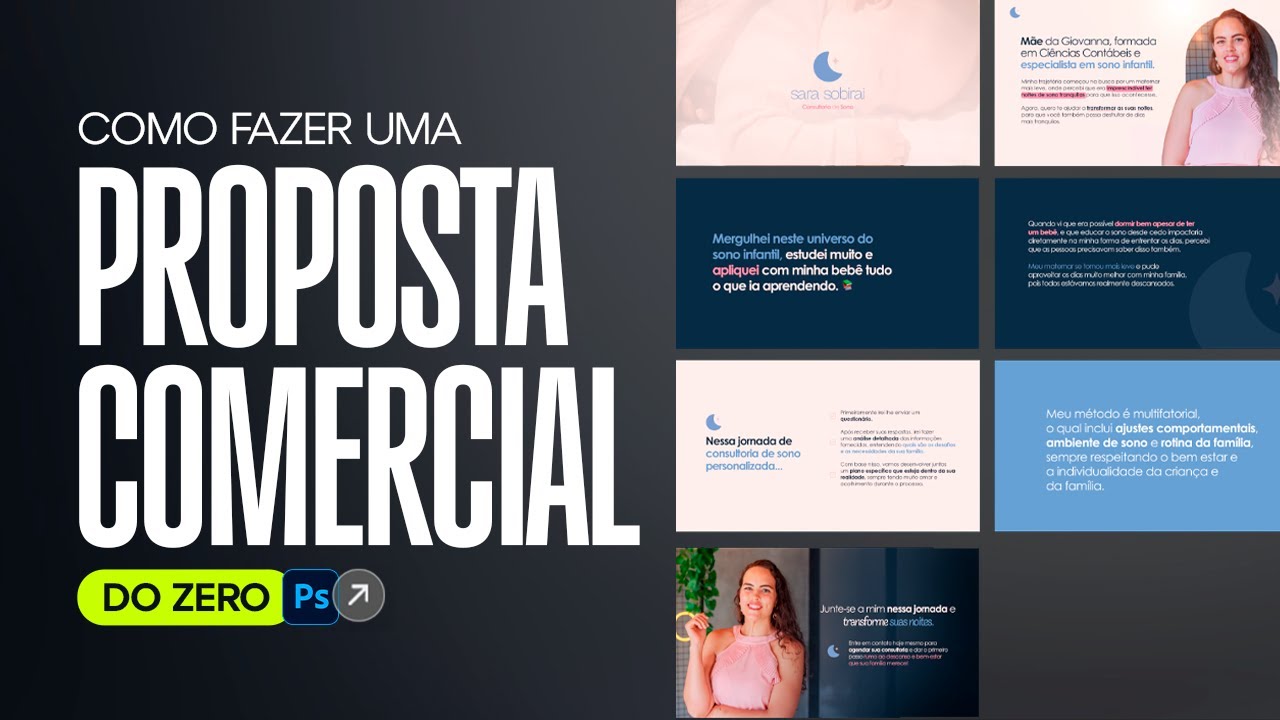 Como fazer PROPOSTA COMERCIAL e APRESENTAÇÕES no Photoshop e transformar em SLIDES e PDF!