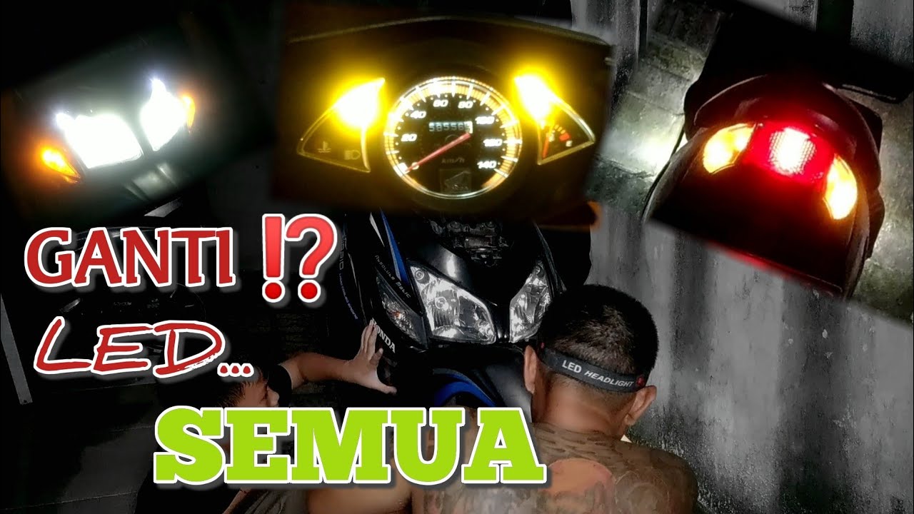 Vario 110 Karbu Ganti Semua Bohlam Ke LED #vario110