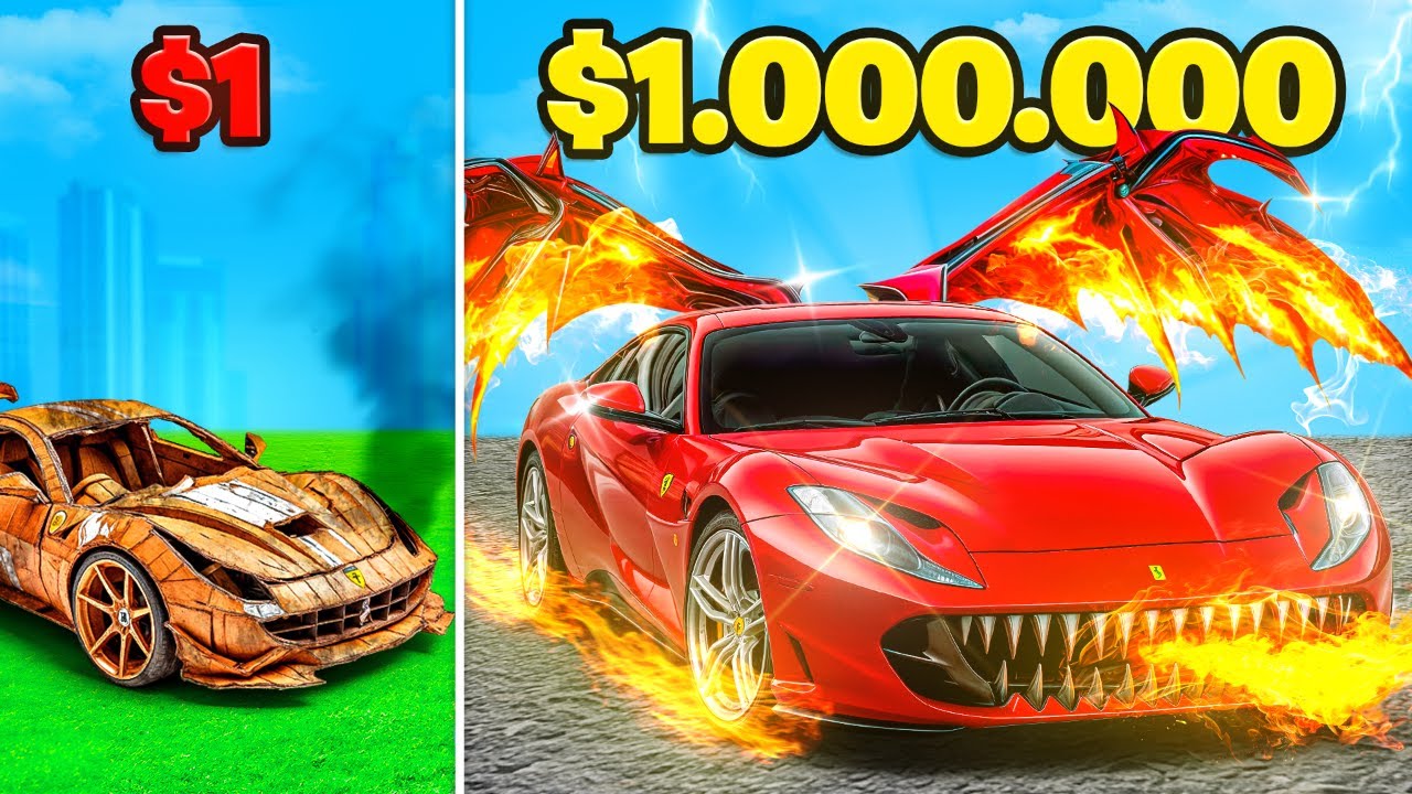 FERRARI de 1$ vs 1.000.000$ en GTA 5
