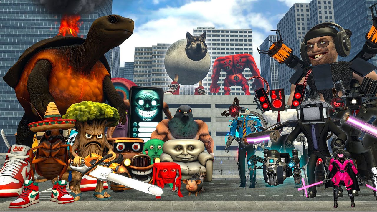 ALL NEWEST ITALIAN AI BRAINROT MEMES VS ALL SKIBIDI TOILET AGENTS! - Who Is Stronger In Garry's Mod?