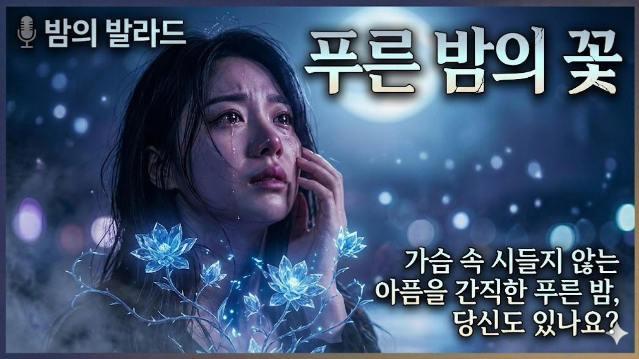 🥀 지독하게 아픈데 영원히 앓고 싶은 슬픔... 가슴속에 피어난 노래 | 푸른 밤의 꽃 🎧