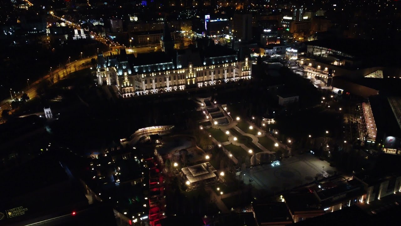 Noaptea in Iasi Romania cu Drona DJI MINI 2 4K Ultra HD Lockdown