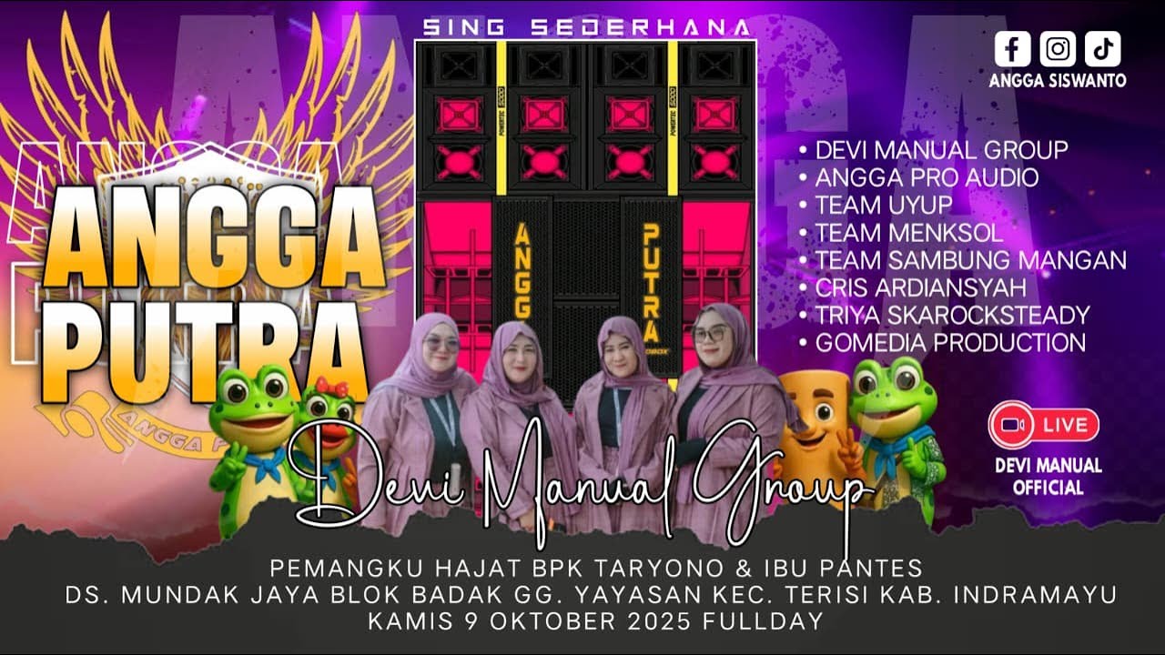 LIVE YANG SEDERHANA ANGGA PUTRA | SHOW DS. MUNDAKJAYA BLOK BADAK TERISI | 9 OKTOBER 2025
