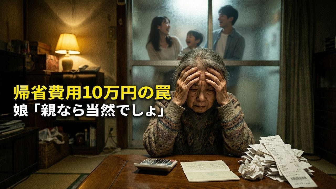 年金8万の母が10万の帰省負担。娘の「親なら当然」に壊れた心。