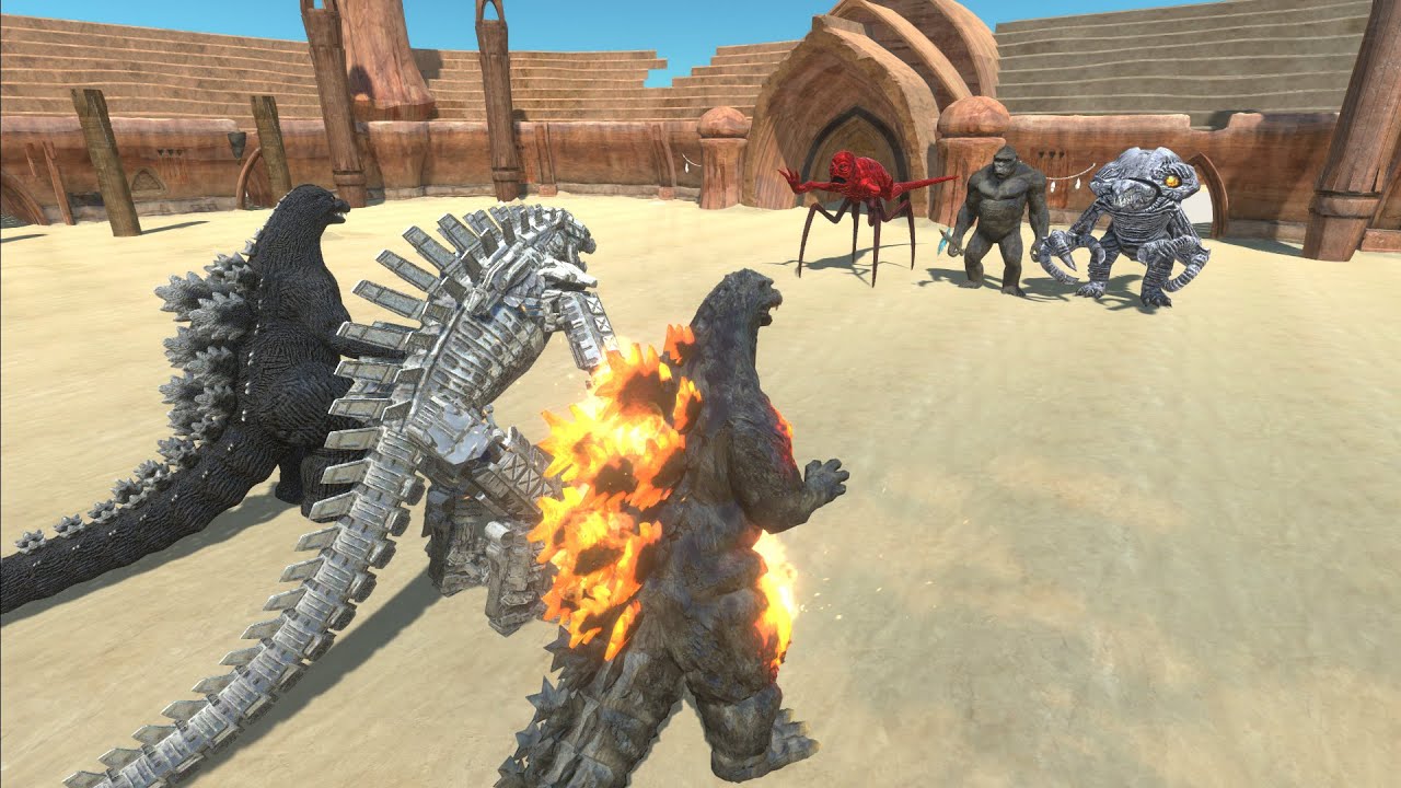 - TEAM TITANUS RED VS TEAM MECHAGODZILLA 2021 WHO IS THE KING - Animal Revolt Battle Simulator