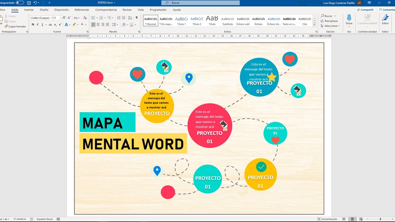 Como crear un mapa mental en WORD