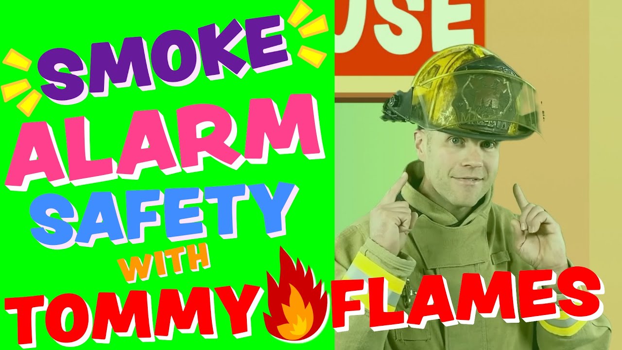 Fire Safety For Kids | Smoke Alarm Safety with Tommy Flames | Toddler Firefighter Videos