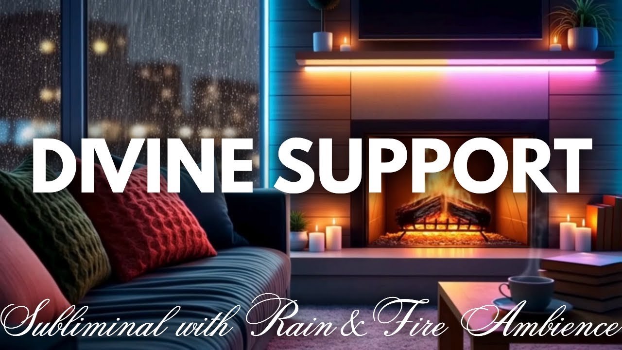 Subliminal for Spiritual Protection, Trust, & Ease | Cozy Fireplace and Rain Ambience