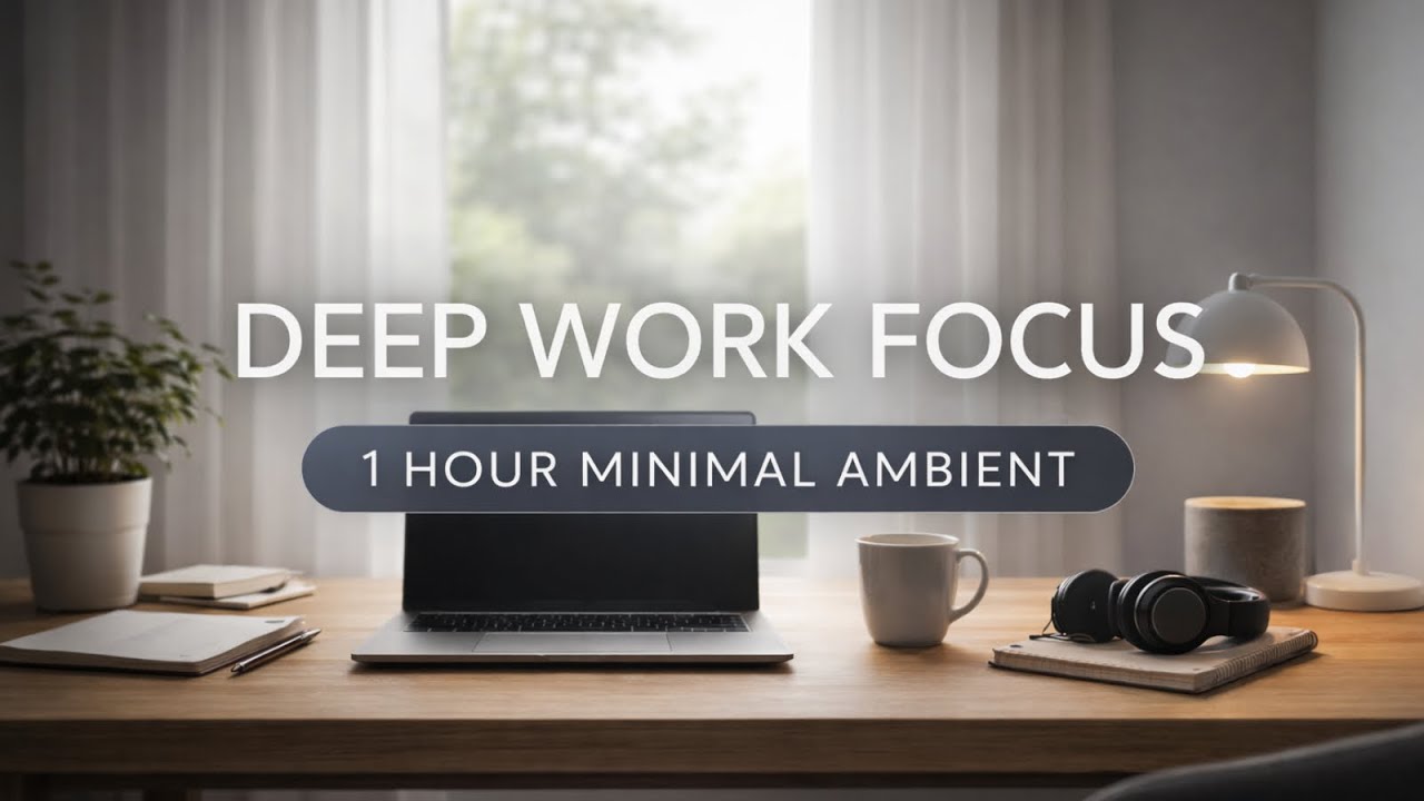 Deep Focus Music for Concentration While Working – 1 Hour Minimal Ambient